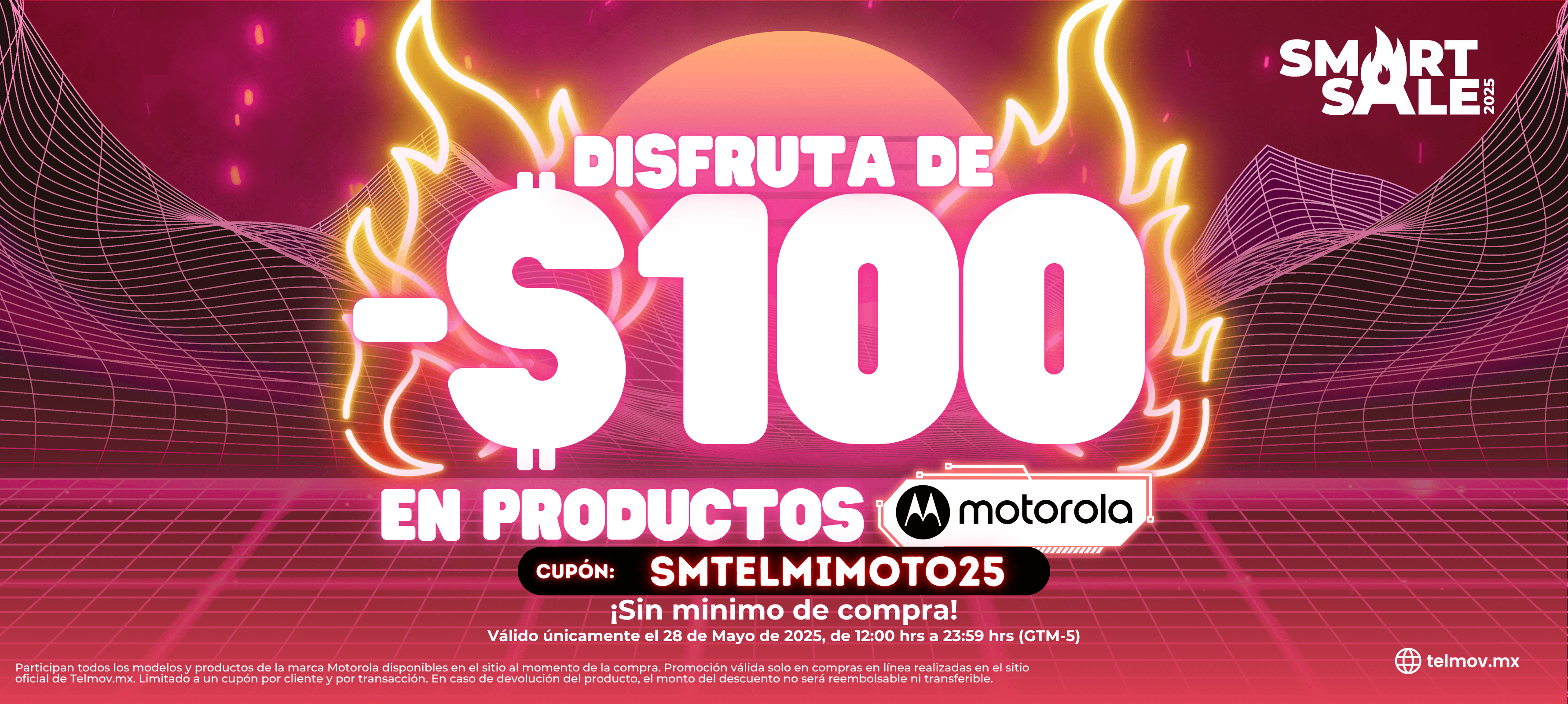 -$100 en productos Motorola ¡Solo por Hoy!