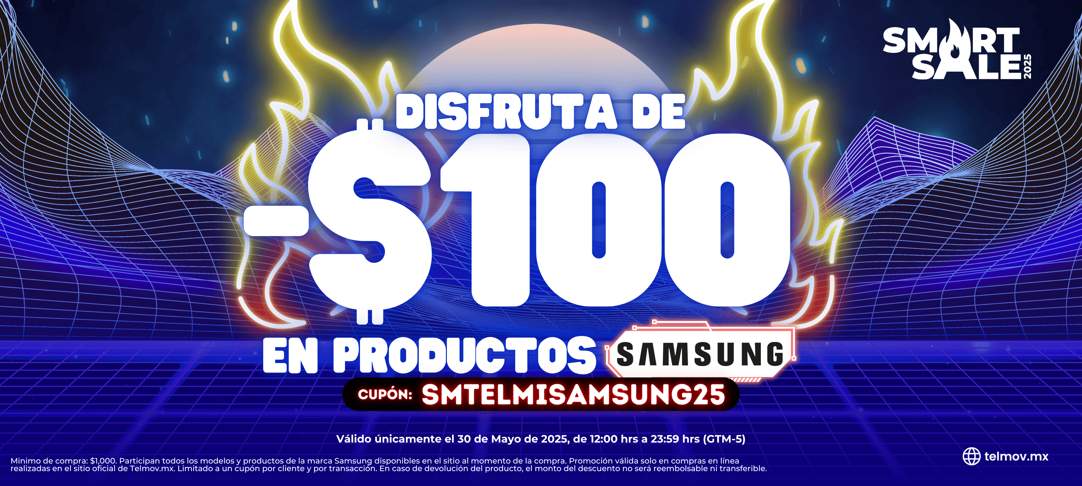 ¡-$100 de descuento en todos los productos Samsung!