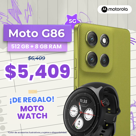Motorola Moto G86 5G + Moto Watch de Regalo