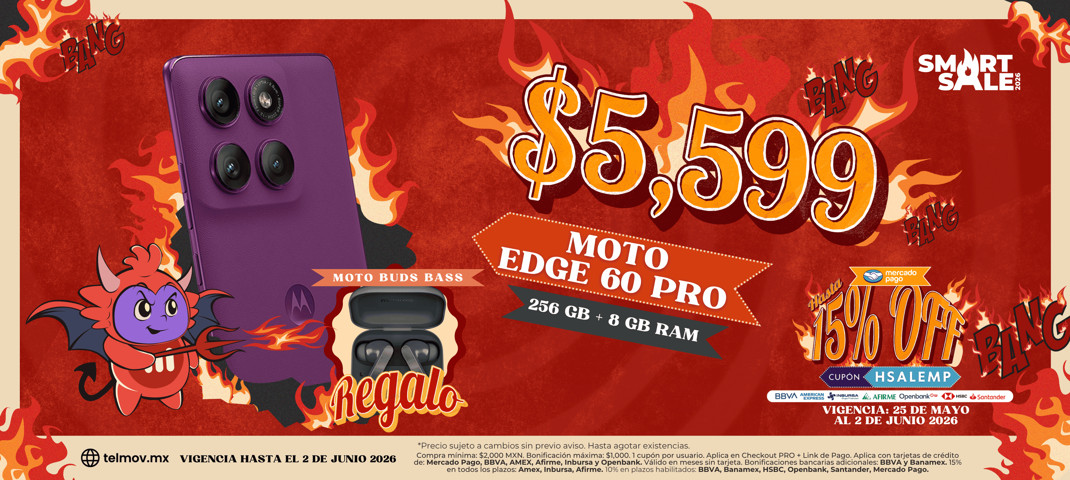 Motorola Moto Edge 60 Pro + Moto Buds Bass de Regalo