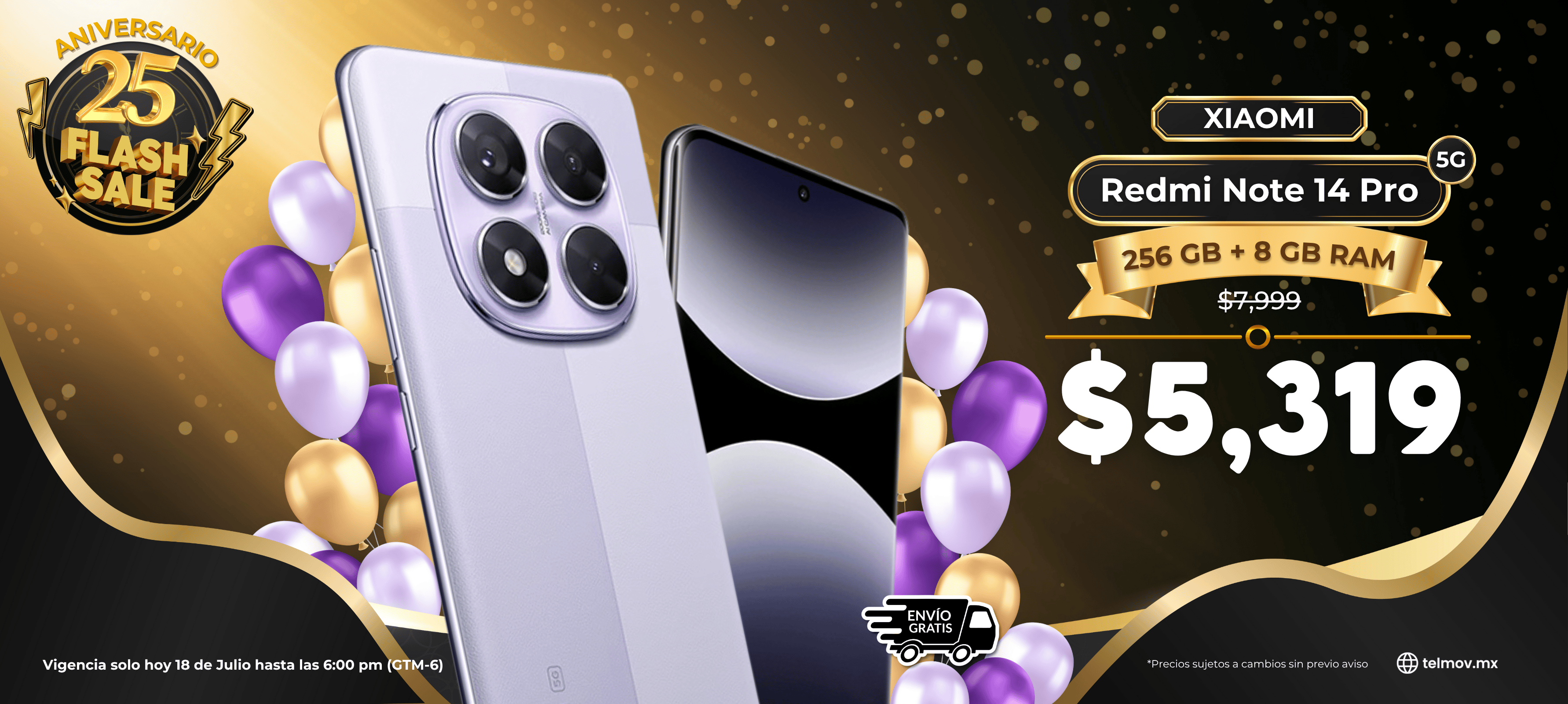 ¡Oferta Flash del 25 Aniversario! Xiaomi Redmi Note 14 Pro 5G